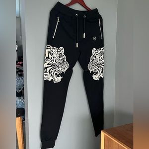 Philipp Plein Tiger Crystal Sweatpants - size L men